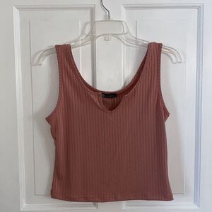 🔥3/$20🔥 Prettygarden dusty pink ribbed cropped tank size S